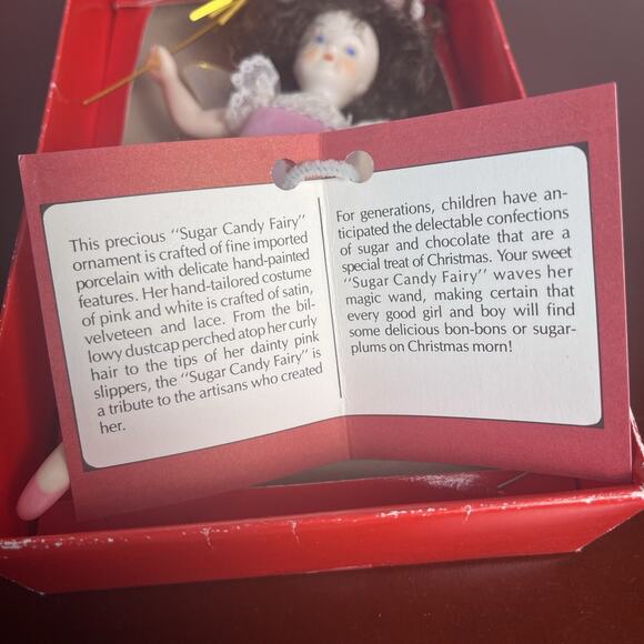 Christmas Ornament Collectors Club Porcelain Jingle Bell & Sugar Candy Fairy Lot - Picture 15 of 16